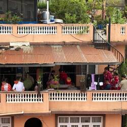 Neighbors across the way at a family gathering for the holiday