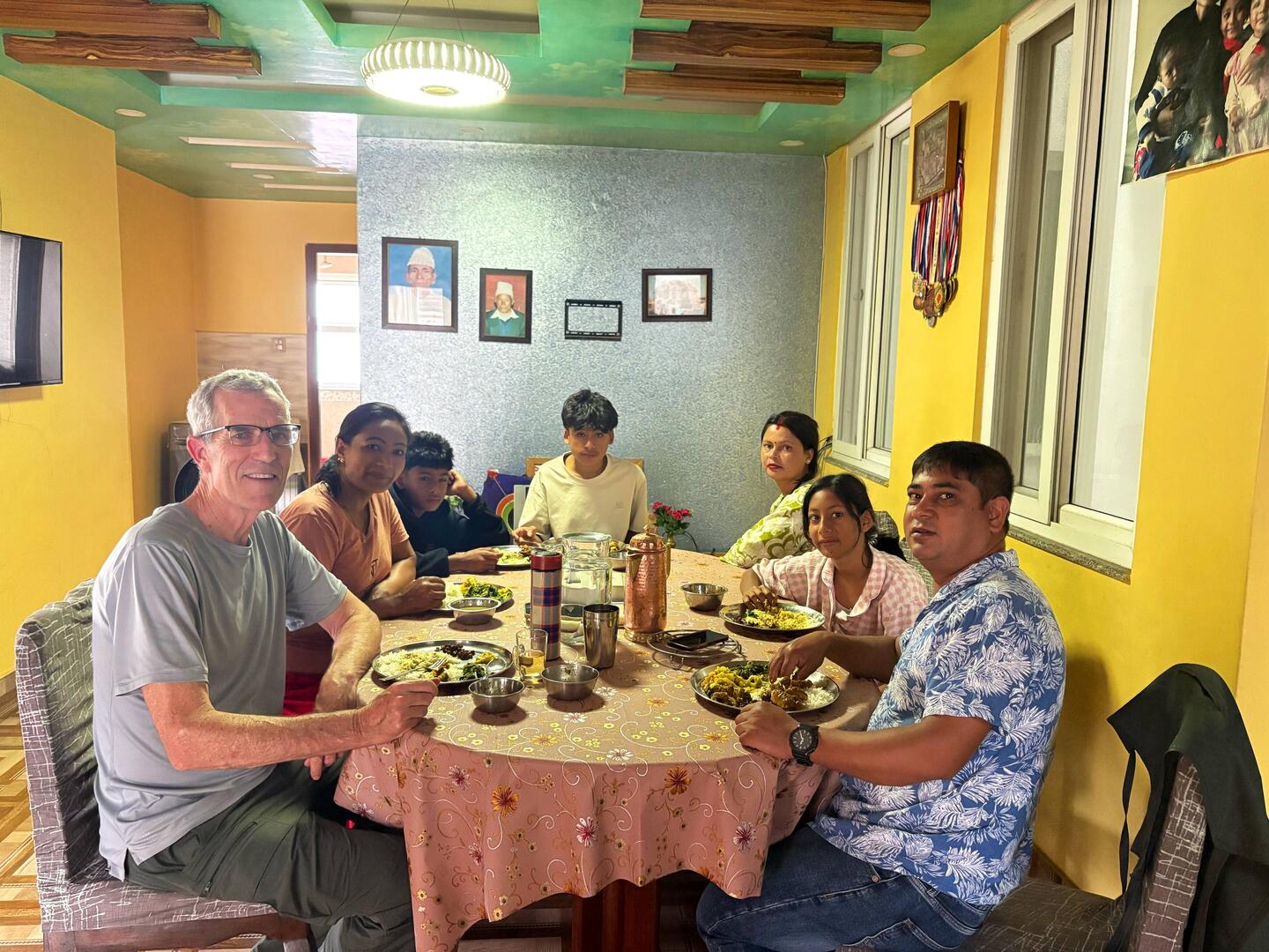 I'm the only one smiling. Not a practice for photos here, I guess.