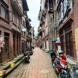 A rare moment without cars or motorcycles