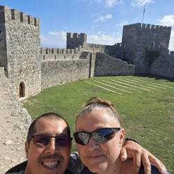 Inside the castle walls