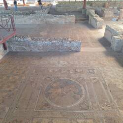 Mosaic floors throughout