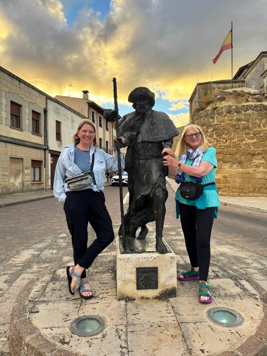 Three peregrinos in Carrion de Los Condes.