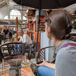 1. Pause: Frischgepressten Saft ergattert