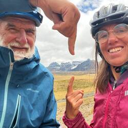 Higher than the Mont Blanc - with glaciers behind