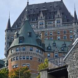 Back of the Chateau Frontenac. Taken from Lower Town.