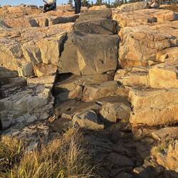 A dyke of dark rock at Schoodic Point