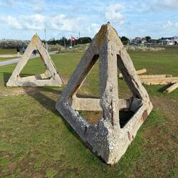 Juno Beach. These obstacles were on the beach to disrupt landing craft and tanks