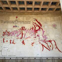 Map explaining the landings at Normandy