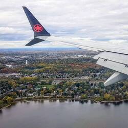 Landing in Montreal, Canada.