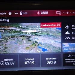 Mit einer Groundspeed von nur 700 km/h in Richtung Istanbul
