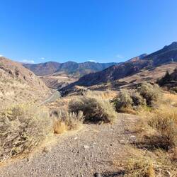 Blick auf Fraser River (Fountain Indian Reservat)
