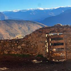 Morning light. Hello sheep! Look at that view...