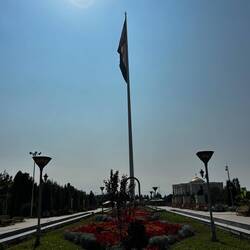 The gigantic flag pole