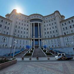 The national library is designed to look like an open book