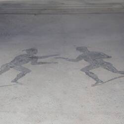 Gladiator floor mosaic