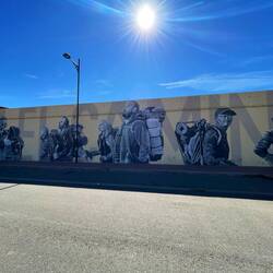 Mural of the movie The Way.