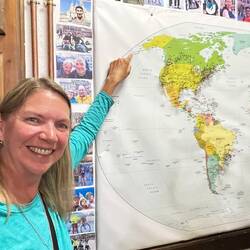 Three pins from Alaska, but only one from the Aleutians!