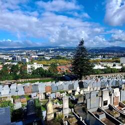 ...bevor es dann auf den Friedhof Cimetière du Crêt de Roc ging...