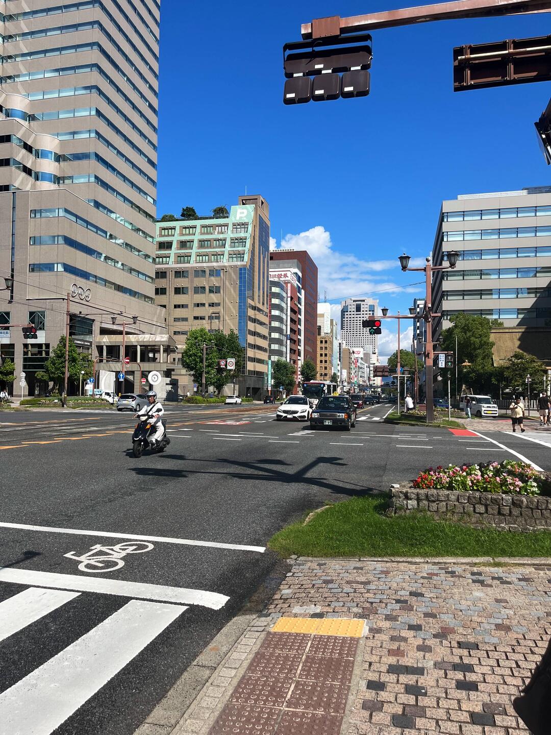 Downtown Hiroshima at the start of our walk.