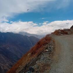 The road is steep and scary without protection