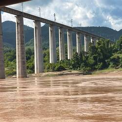Train bridge for high speed China-Laos train