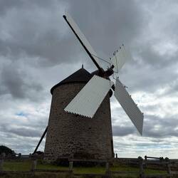 Functioning windmill, they grind and sell all sorts of obscure grains