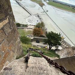 The sled they used for supplies. Note the mudflats, they go all around