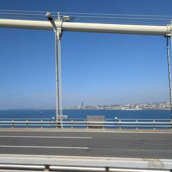 On the world's longest suspension bridge