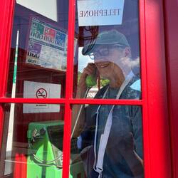 At the telephone museum (closed, rats)