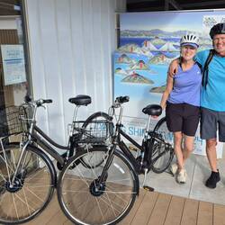 Start des Radweges Shimanani Kaido in Imabari