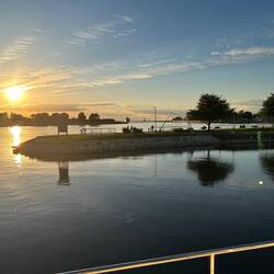 The S.S. Badger--running two hrs late--is 'knocking on the door'...