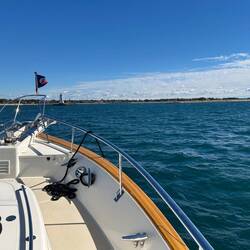 The obligatory 'approach' shot. Ludington harbour entrance.