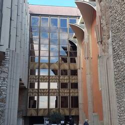 Hilton built on top of 13th century ruins.