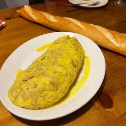 Salted cod omelette