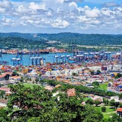 Blick auf den Panama Kanal vom Cerro Ancón