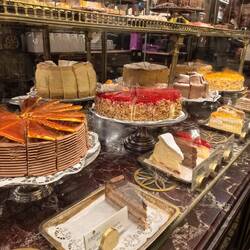 Some of the many cakes at Demel.