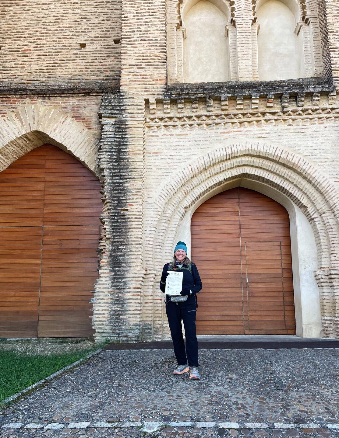 My Halfway Compostela from Santuario de la Virgen Peregrina.