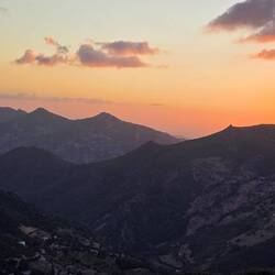 Incredible sun set from our night spot on tje pass