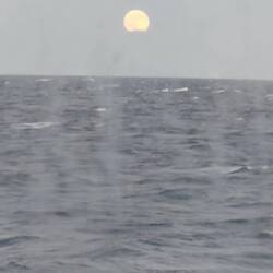 Mondaufgang vom Speisesaal aus