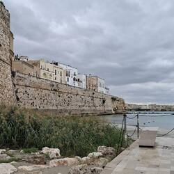 Otranto town walls seen from the harbour
