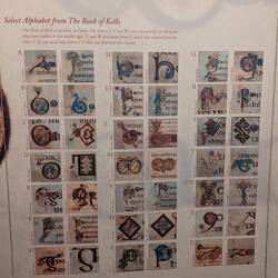Book of Kells decorative alphabet