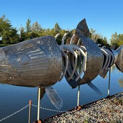 Riverside sculpture near Grand Haven Municipal Marina