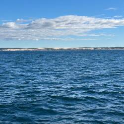 Abeam the Silver Lake State Park sand dunes