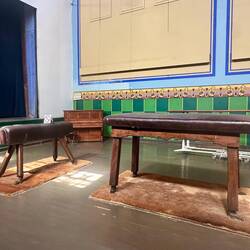 Auch eine Turnhalle / Aula gab es