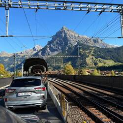 Taking our car on the train!