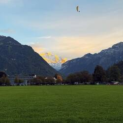 Paragliders coming in for a landing