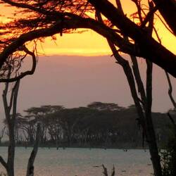 Sonnenuntergang von unserem Zimmer aus