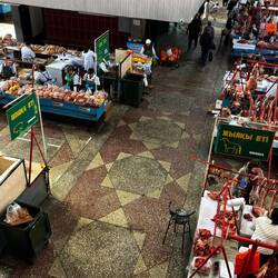 Horse section on the right, pork on the left