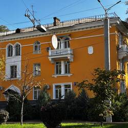 The Stalin-era building with an apartment that's a cafe