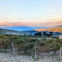 Blick hinunter in Richtung Guidaloca Beach